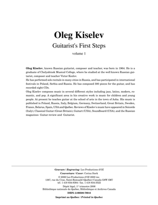 Book cover for Guitarist's First Steps, vol. 1