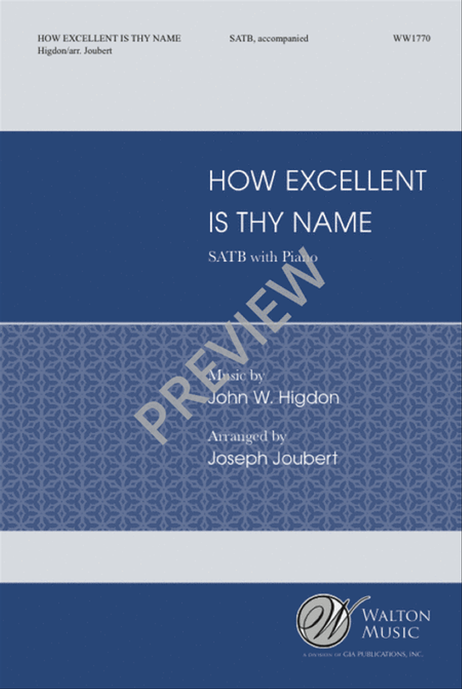 How Excellent Is Thy Name 4-Part scores gallery preview page 2