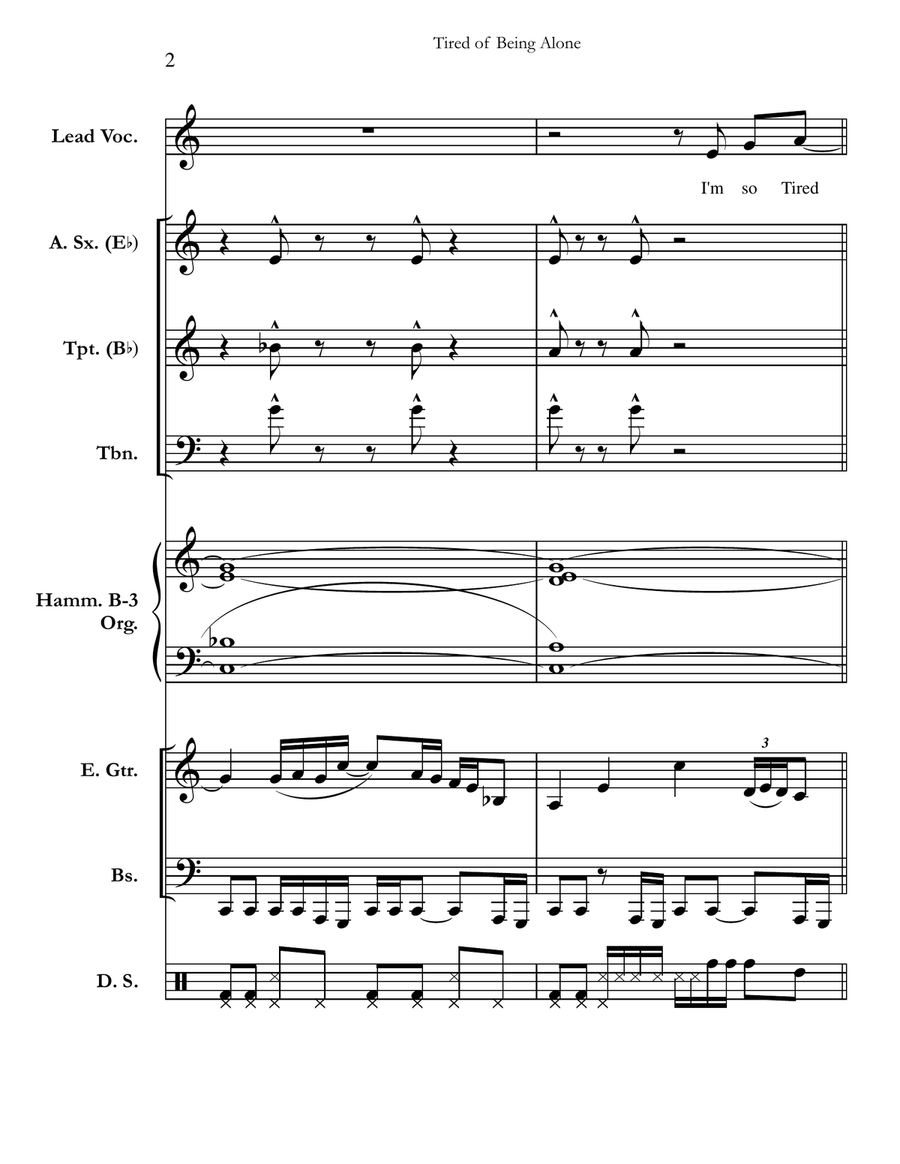 Tired Of Being Alone Small Ensemble scores gallery preview page 2