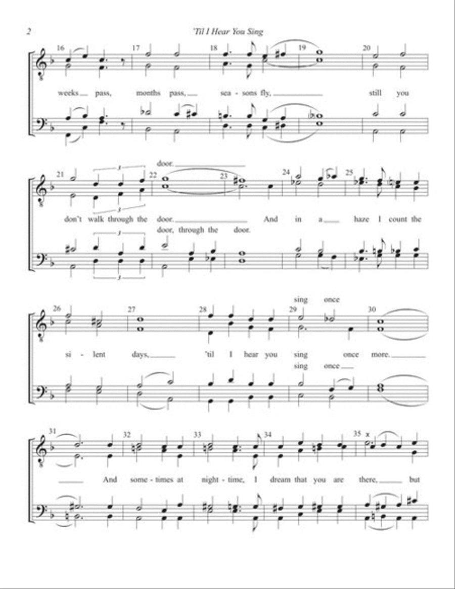 'Til I Hear You Sing 'Til I Hear You Sing TTBB scores gallery preview page 4
