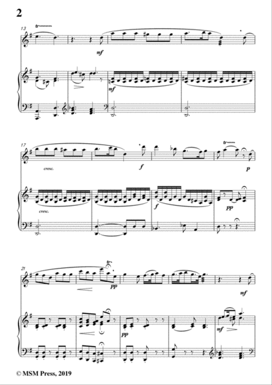 Sullivan-The Willow Song, for Violin and Piano Violin Solo scores gallery preview page 4