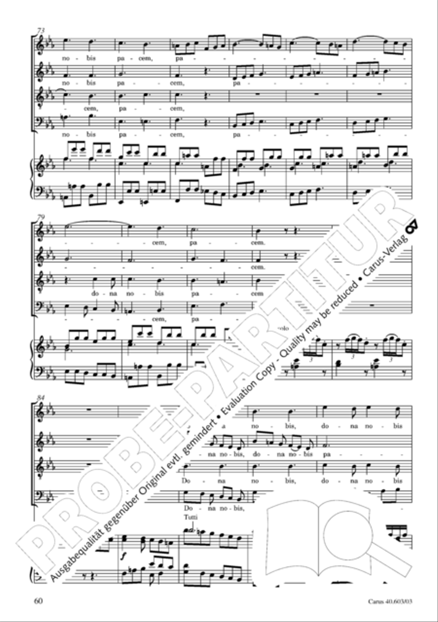 Grosse Orgelsolomesse in Es 4-Part scores gallery preview page 61