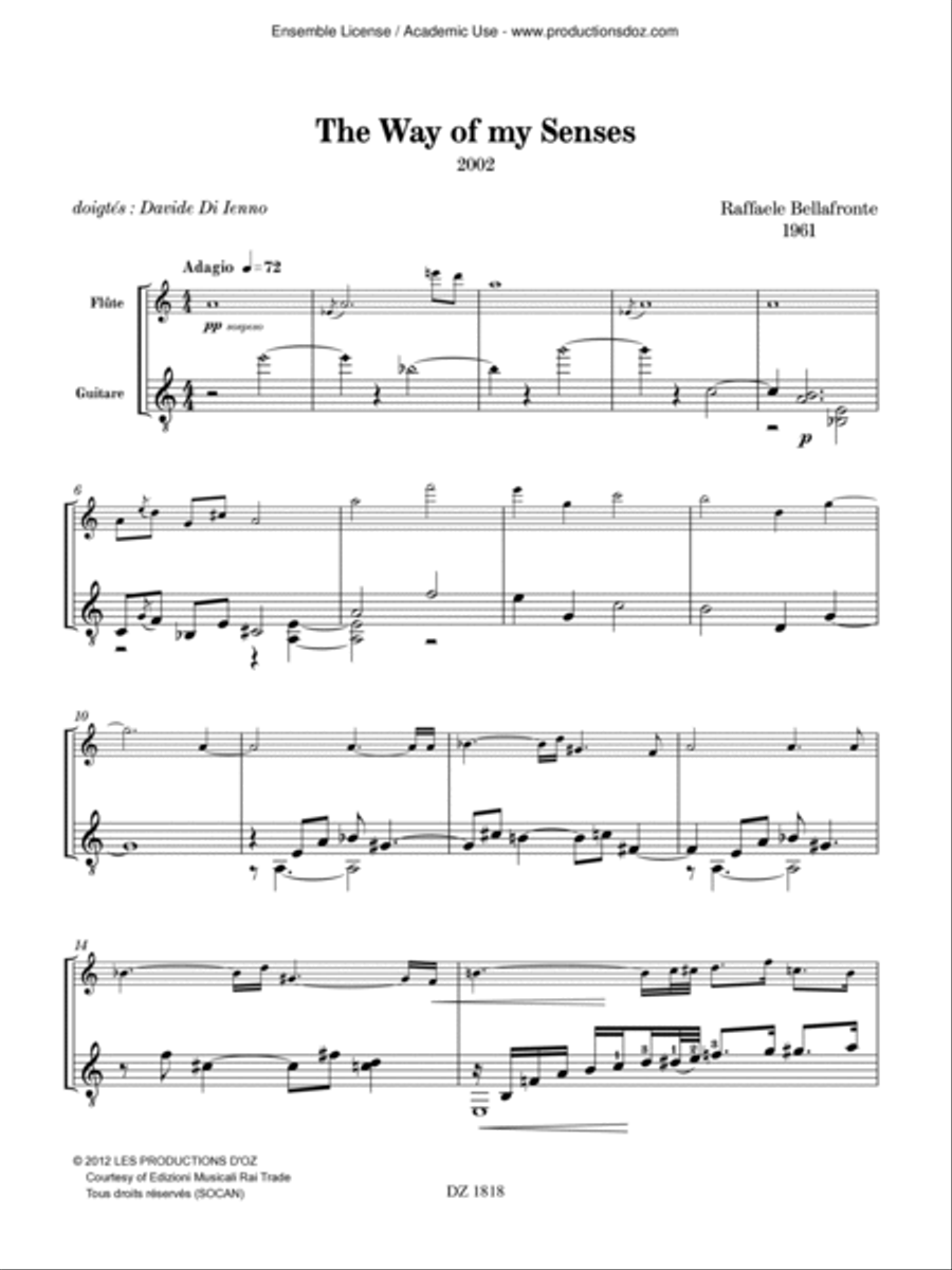 The Way of my Senses The Way of my Senses Flute scores gallery preview page 3