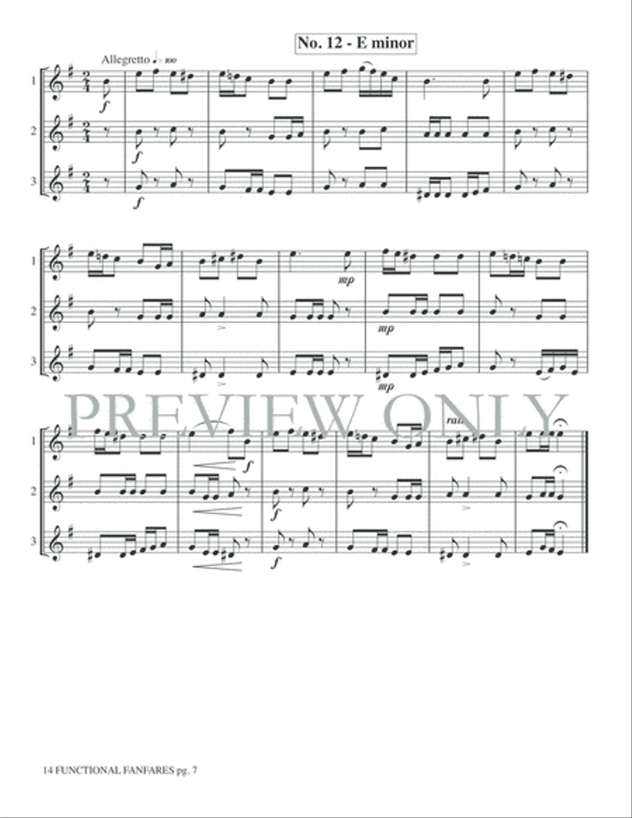 14 Functional Fanfares Trumpet Trio scores gallery preview page 9