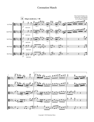 Coronation March (Db) (Viola Quintet)