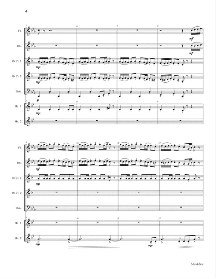 Maldobrie Woodwind Ensemble scores gallery preview page 6