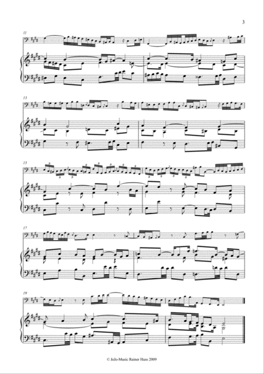 J.S.Bach Sonata in E, BWV 1035 Small Ensemble scores gallery preview page 3