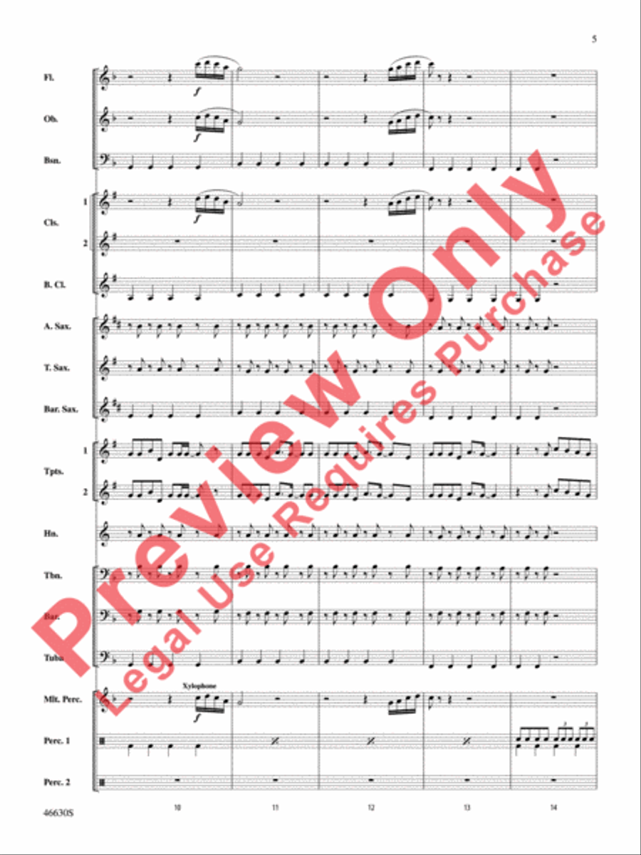The LEGO Ninjago Movie: Selections from the Motion Picture Soundtrack Concert Band scores gallery preview page 6