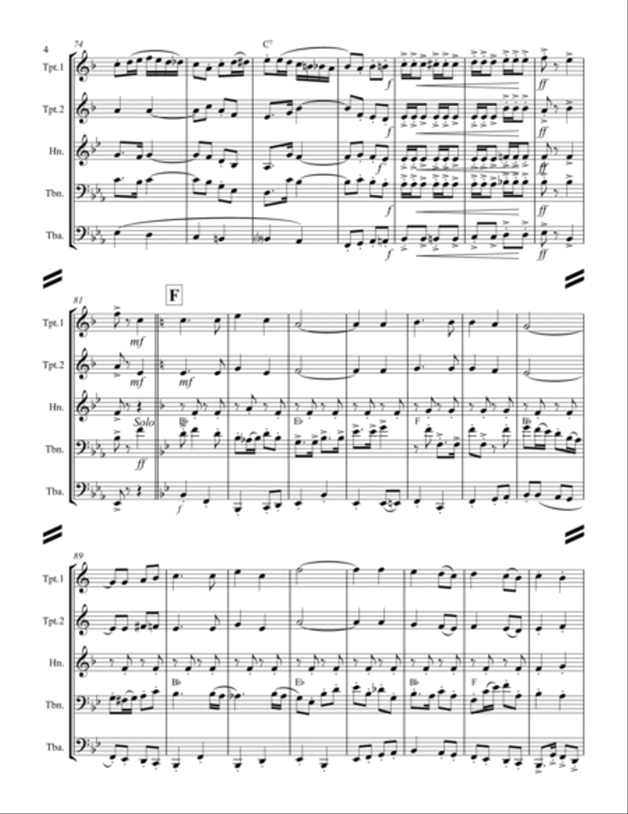 In Heaven There Is No Beer Brass Ensemble scores gallery preview page 5