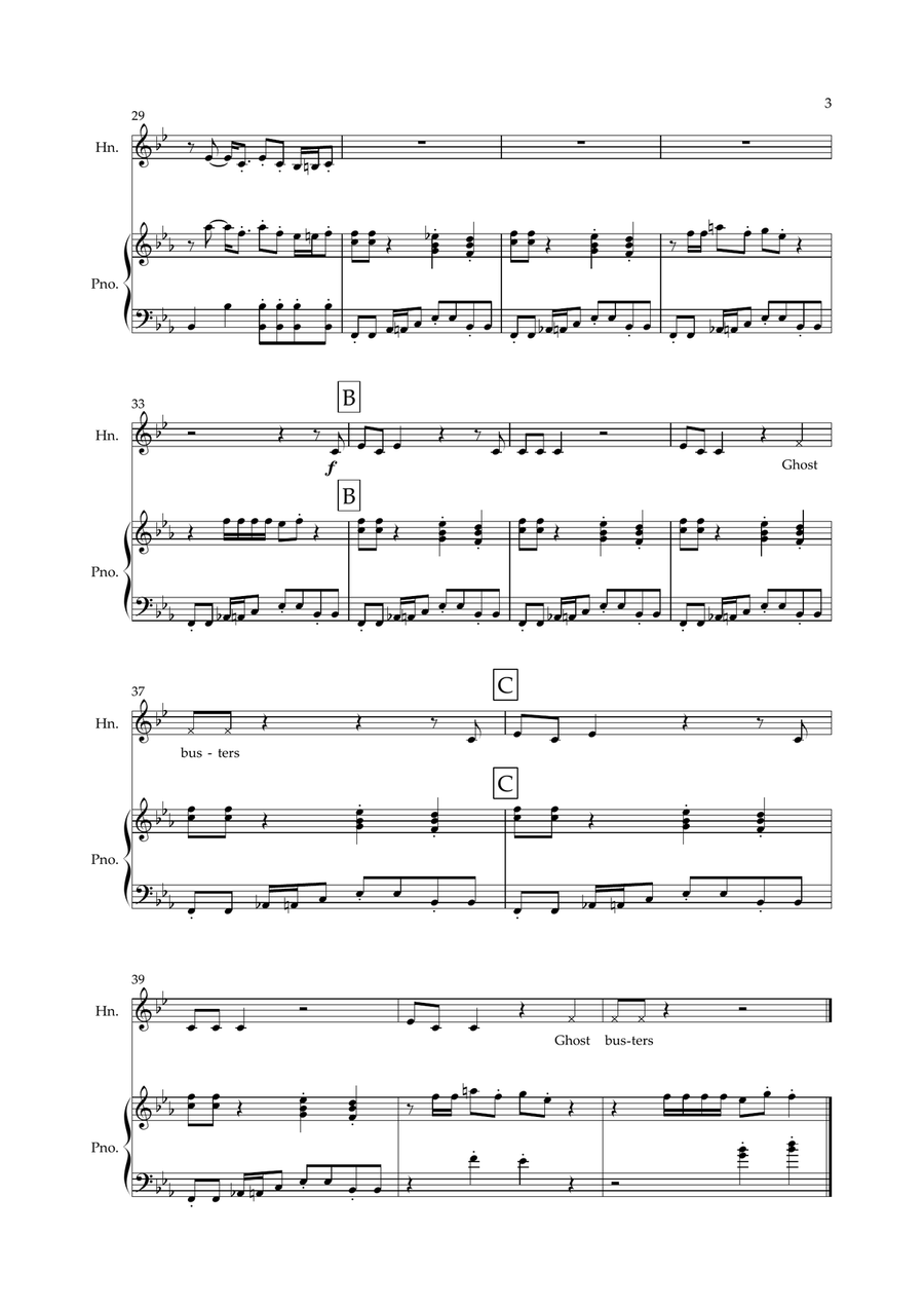 Ghostbusters Piano scores gallery preview page 3