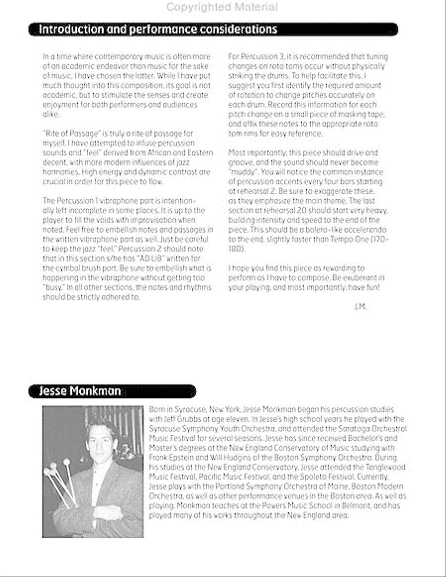 Rite of Passage Rite of Passage Percussion Ensemble scores gallery preview page 3