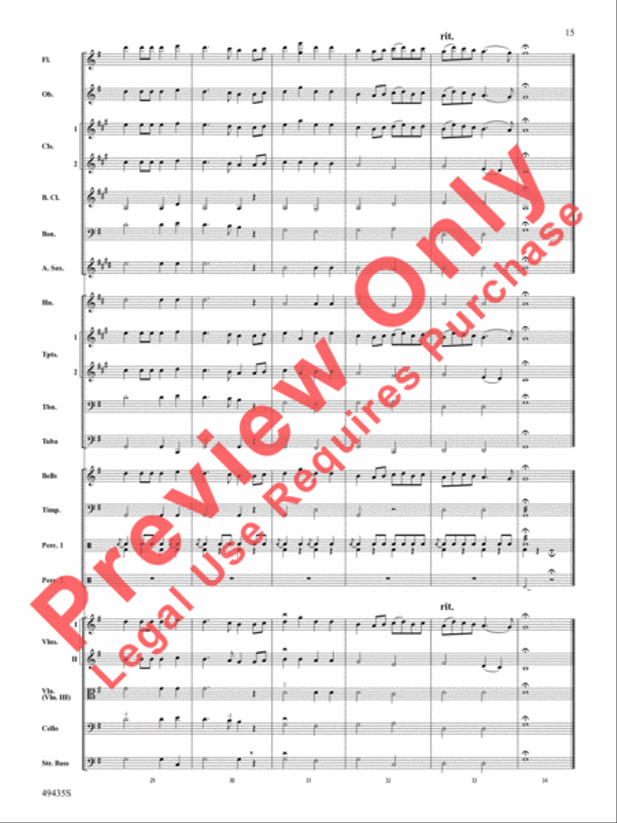 Graduation Suite Full Orchestra scores gallery preview page 16