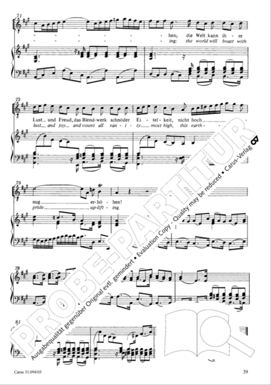 What has this world to give (Was frag ich nach der Welt) 4-Part scores gallery preview page 40