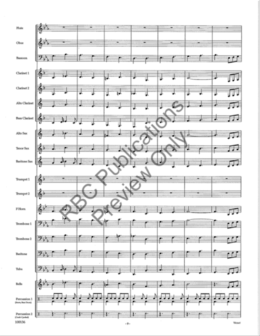 Victor (Score) Concert Band scores gallery preview page 12