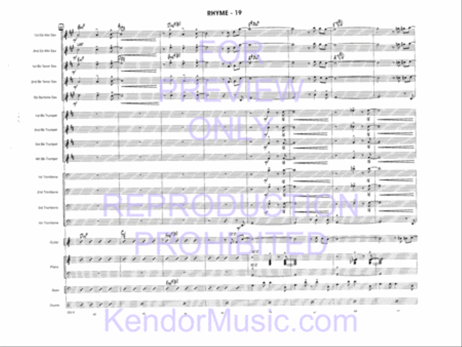 Rhyme (Full Score) Jazz Ensemble scores gallery preview page 21