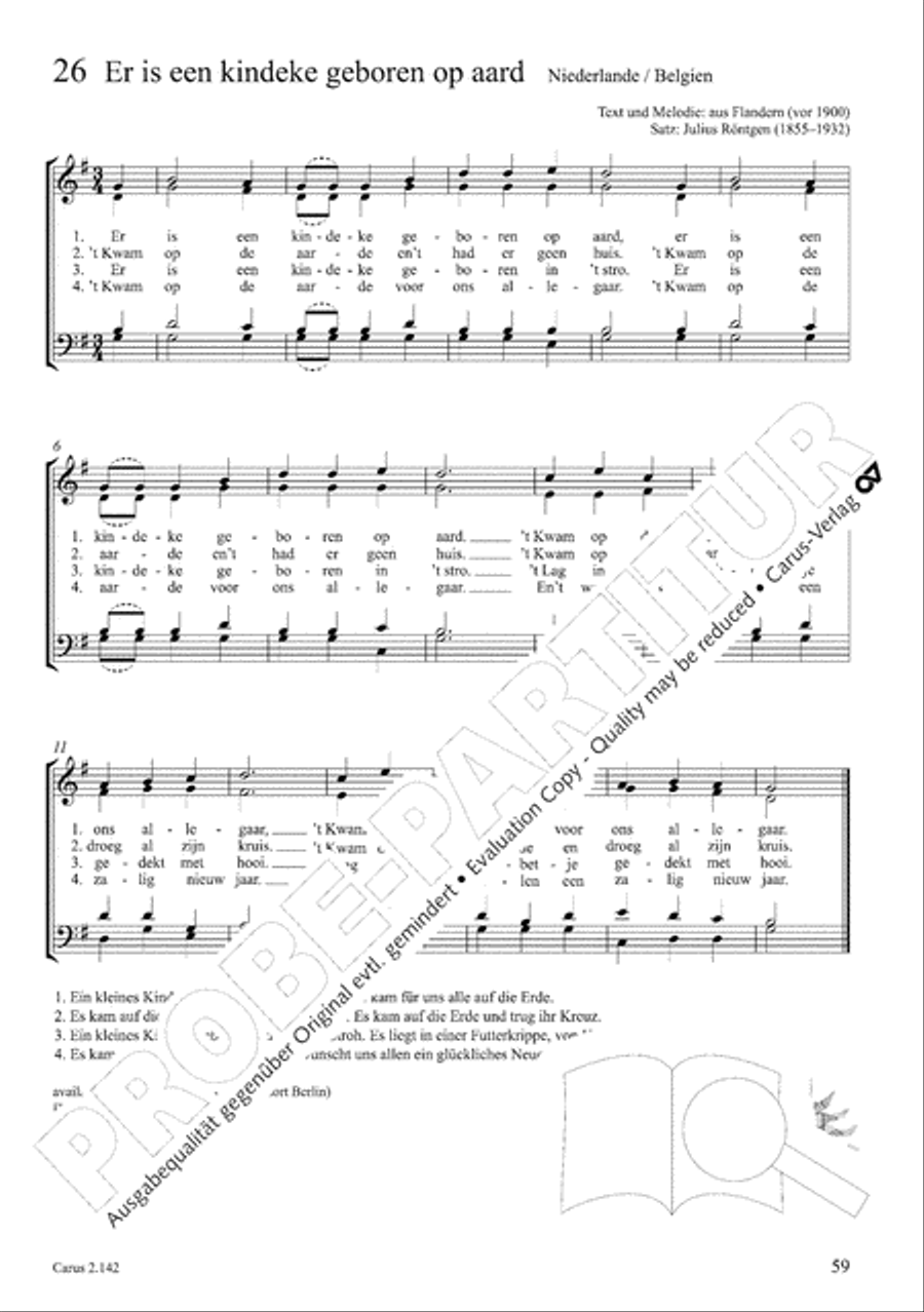 Christmas Carols of the World. Choral collection 4-Part scores gallery preview page 55