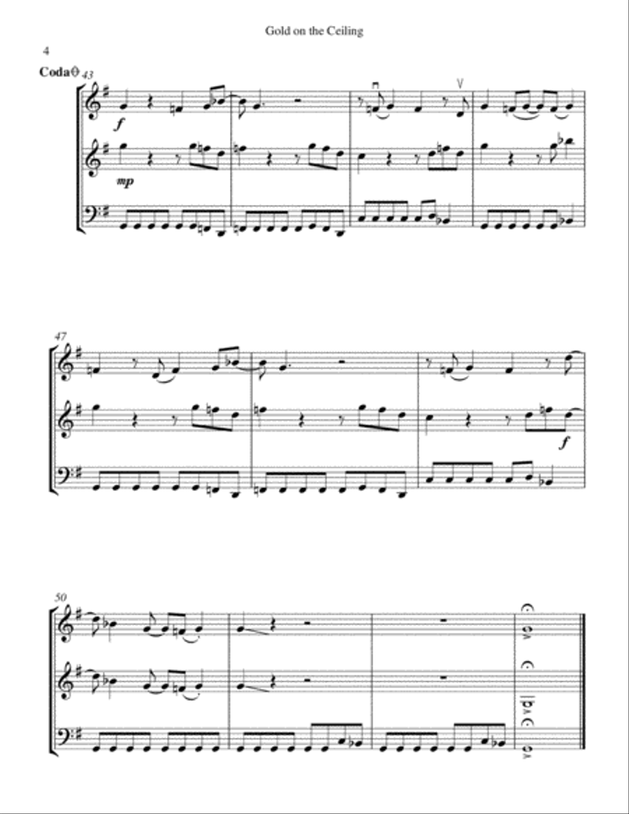 Gold On The Ceiling Gold On The Ceiling String Trio scores gallery preview page 5