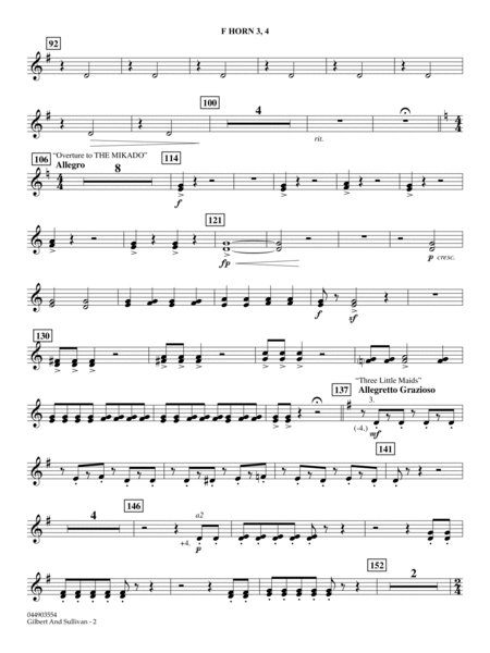 Gilbert And Sullivan (arr. Ted Ricketts) - Bb Trumpet 3