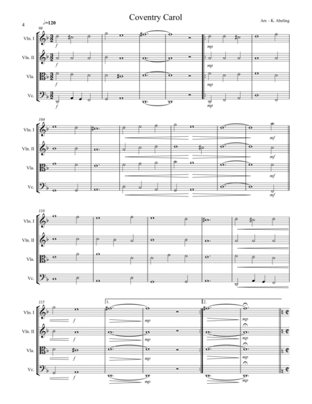 20 Traditional Christmas Carols Volume I (for String Quartet) image number null