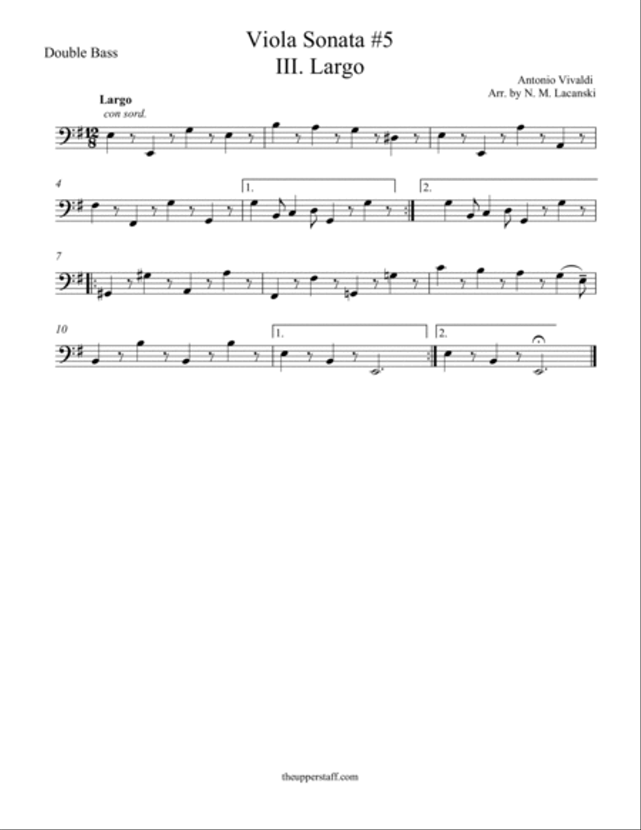 Sonata RV40 Movement III String Orchestra scores gallery preview page 4