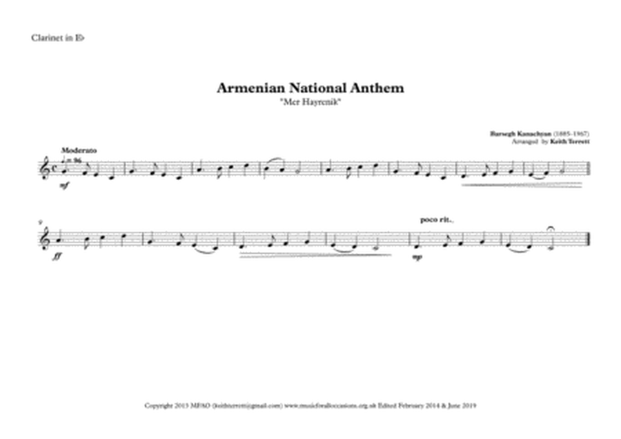 Armenian National Anthem for Concert/Wind Band image number null