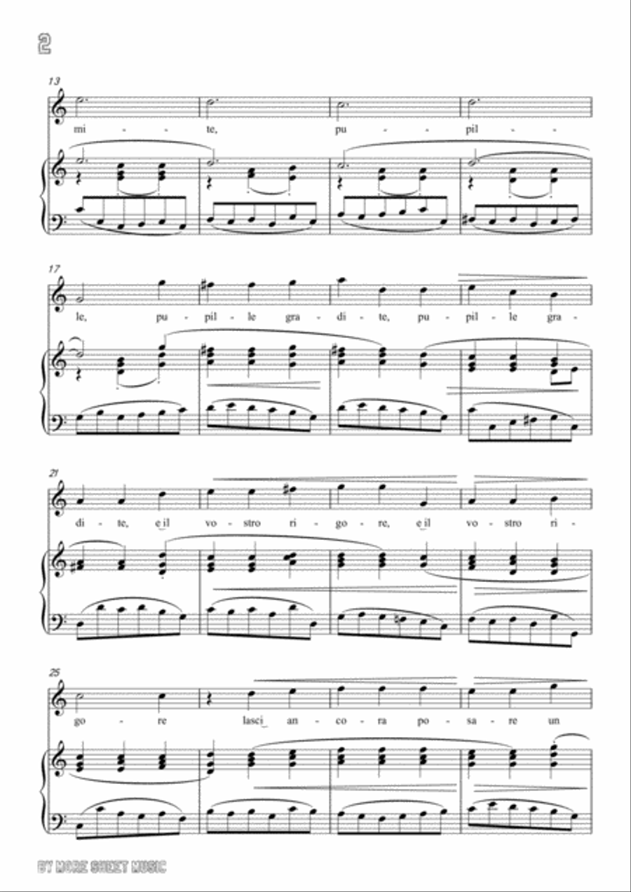 Bassani-Posate! Dormite! in C Major,for voice and piano