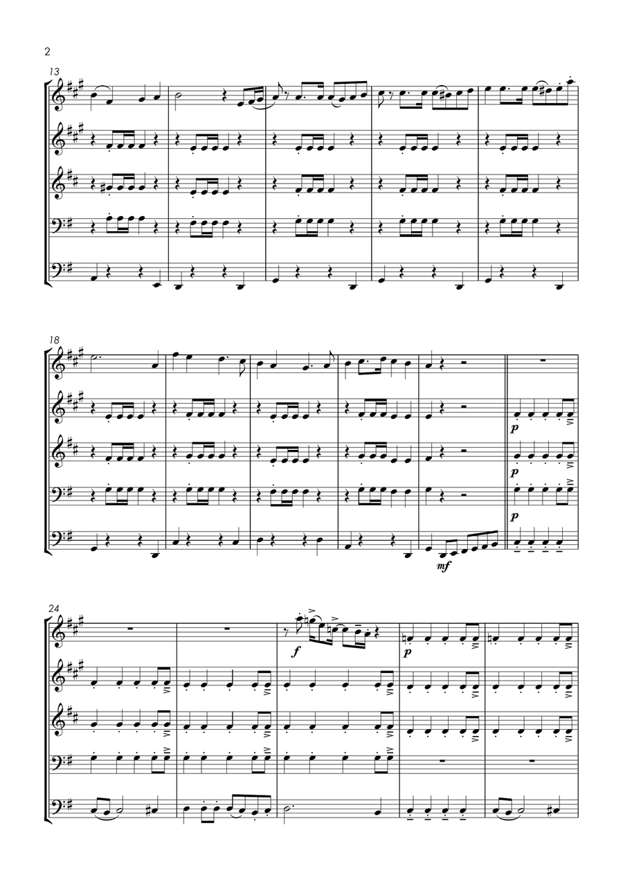 American Patrol - brass quintet Brass Quintet scores gallery preview page 4