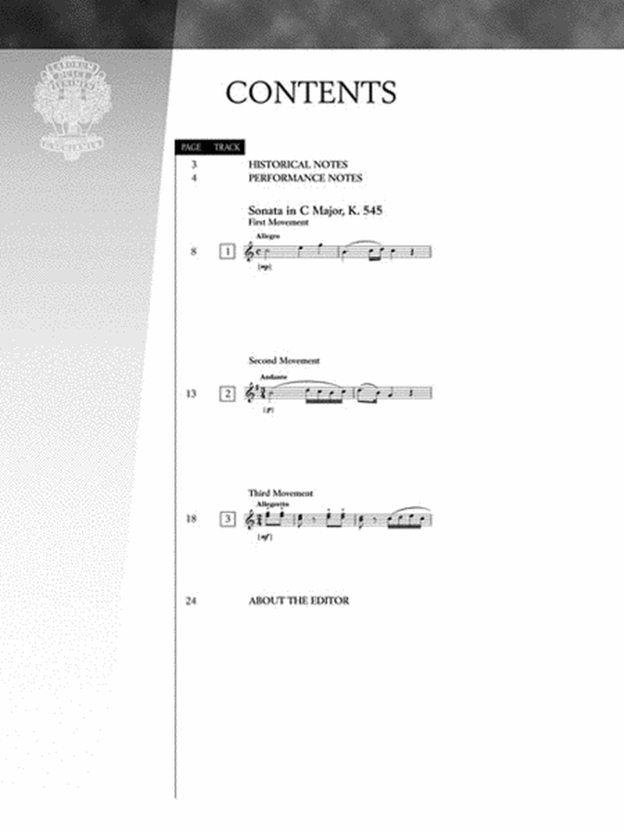 Mozart - Sonata in C Major, K. 545, "Sonata Facile" image number null