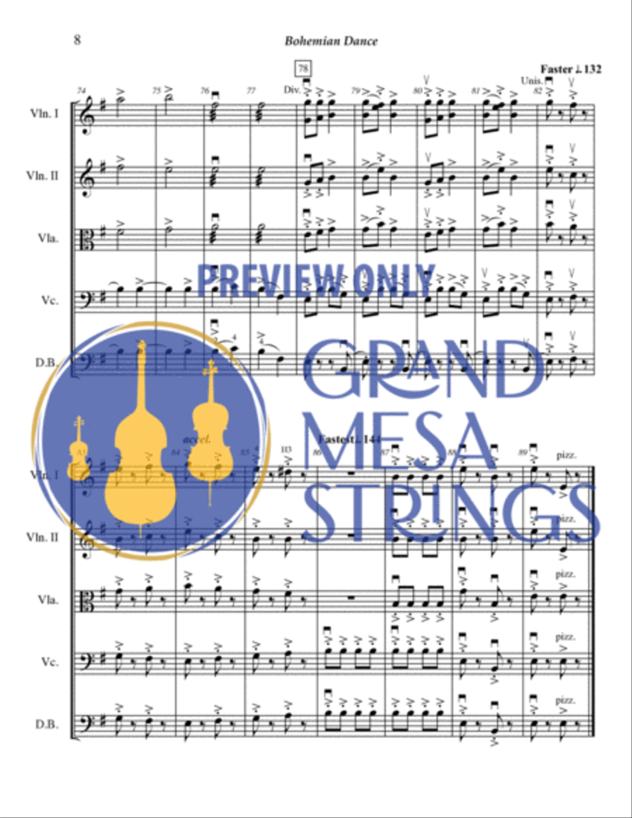 Bohemian Dance Bohemian Dance String Orchestra scores gallery preview page 9