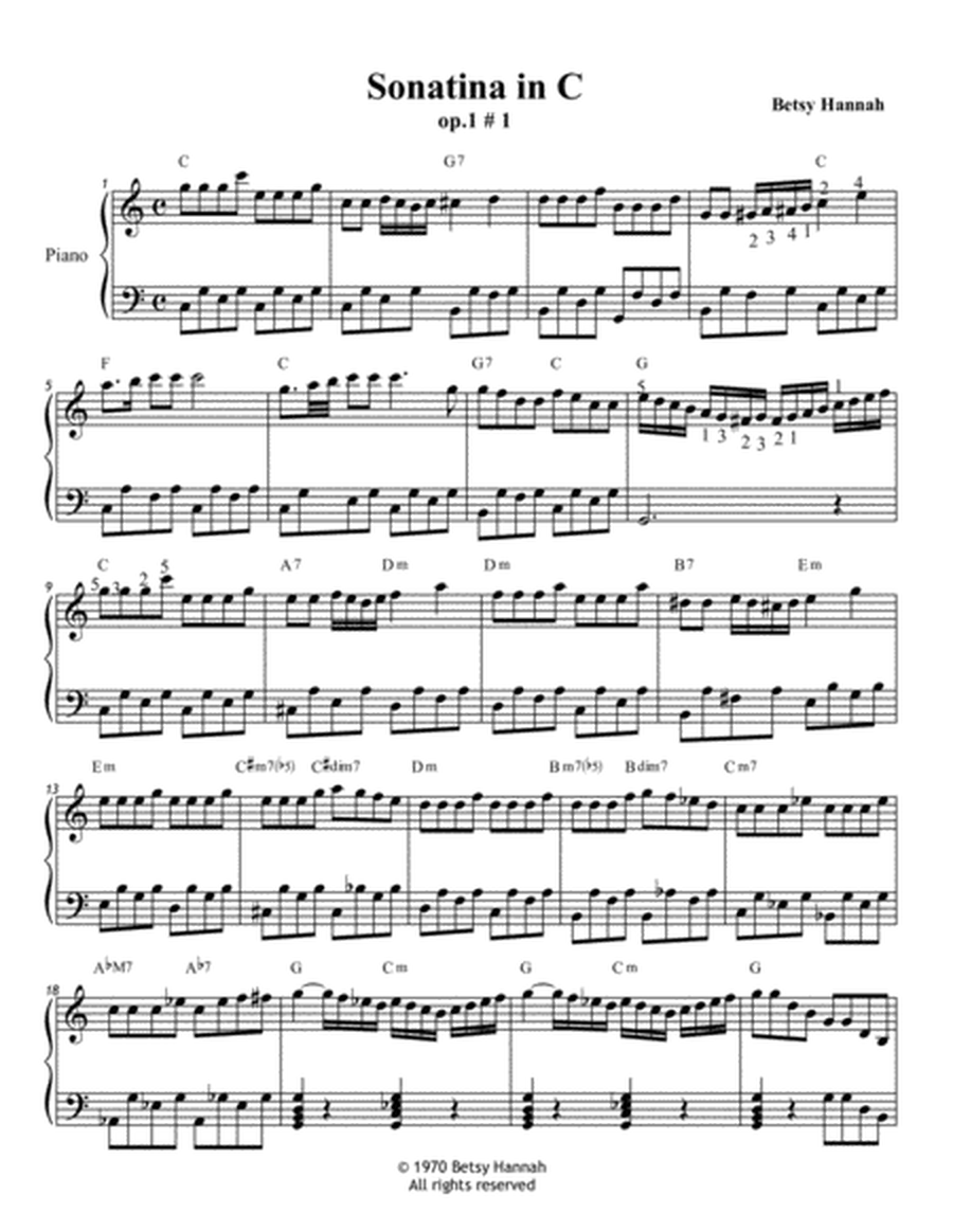 Sonatina in C, Op. 1 #1