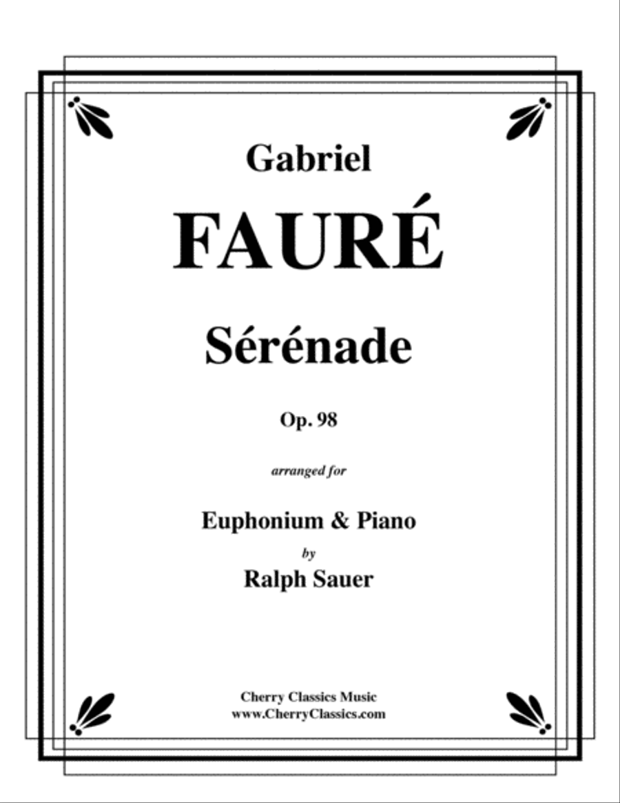 Sérénade, Op. 98 for Euphonium & Piano Euphonium scores gallery preview page 1