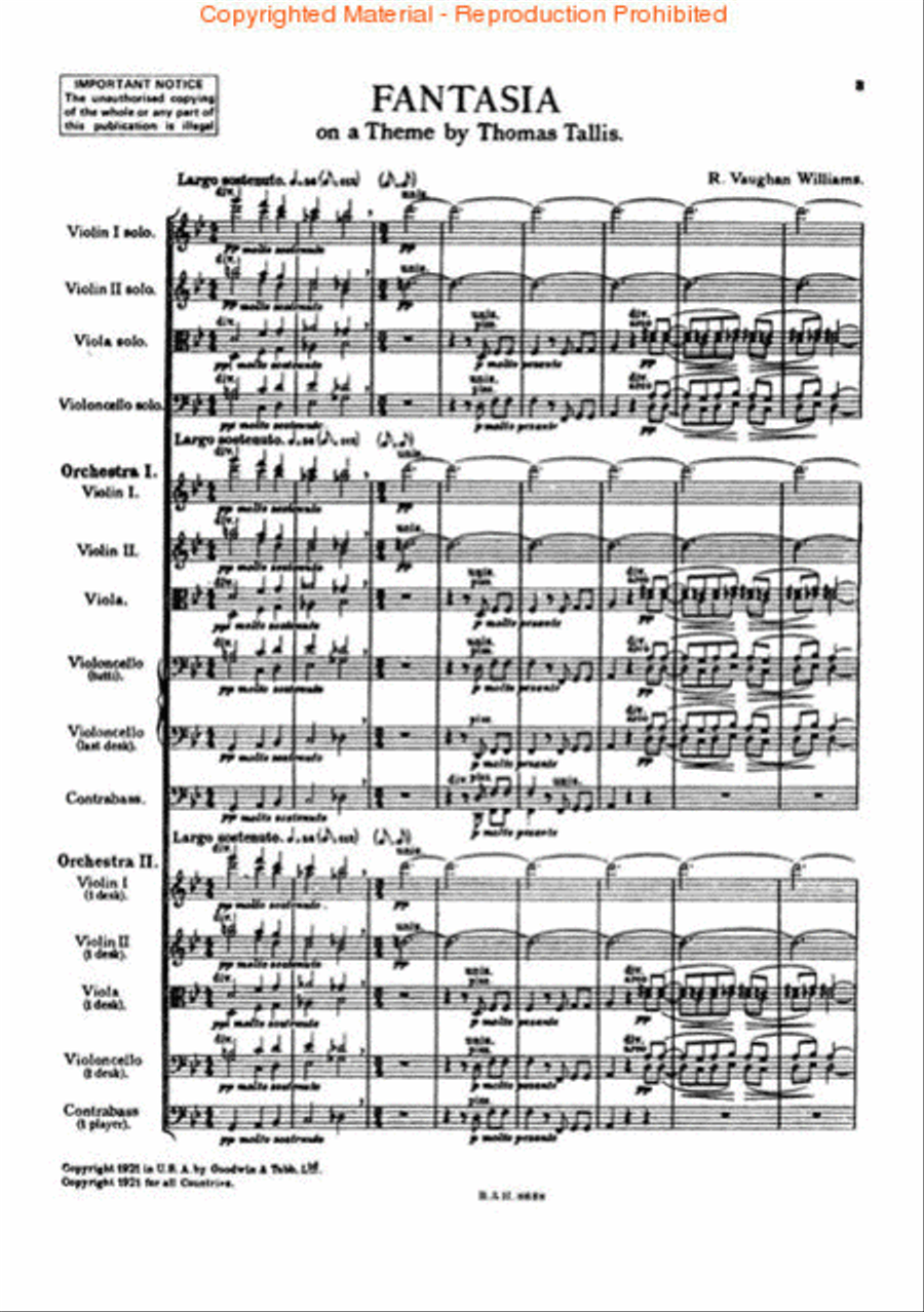 Fantasia on a Theme by Thomas Tallis Orchestra scores gallery preview page 2