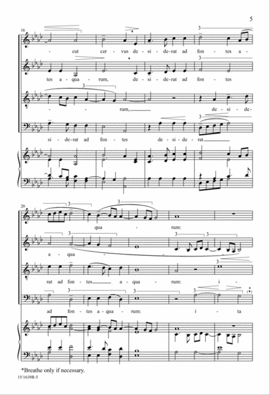 Motet Psalm 42 4-Part scores gallery preview page 6
