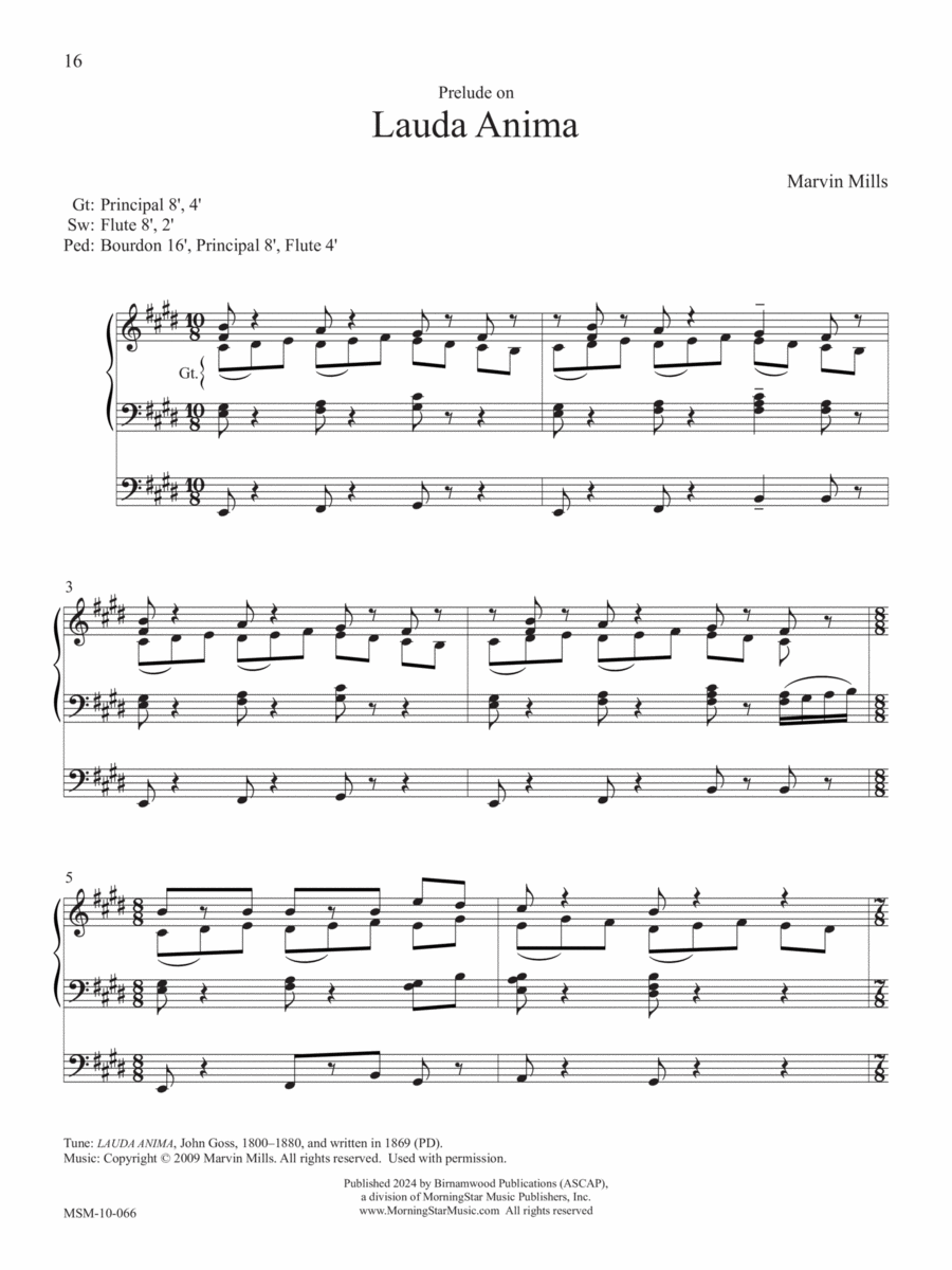 Prelude on Lauda Anima Organ scores gallery preview page 1