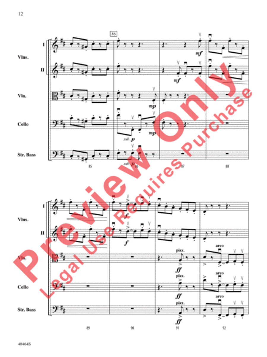 Allegro Giocoso String Orchestra scores gallery preview page 13