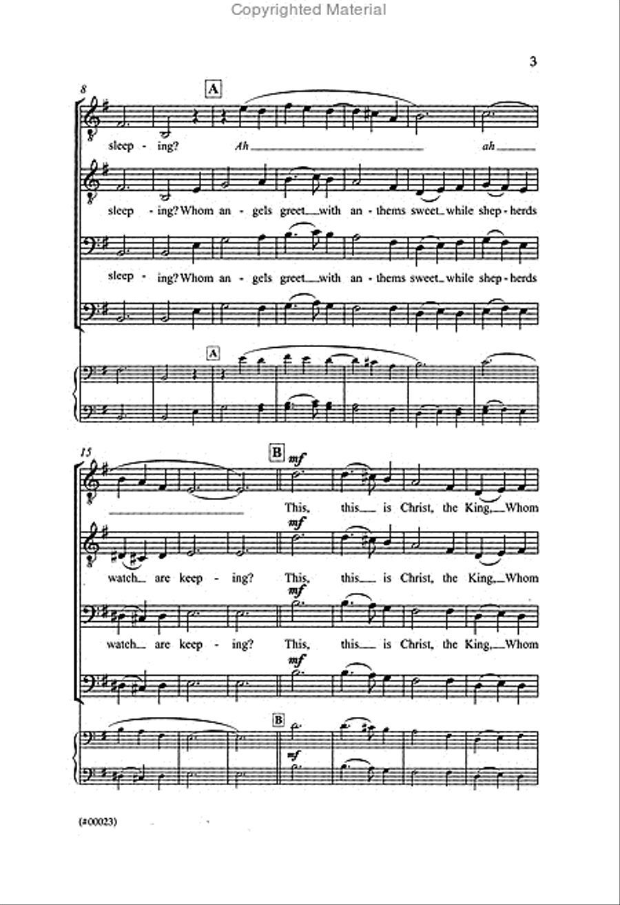 What Child Is This - TTBB a cappella TTBB scores gallery preview page 3