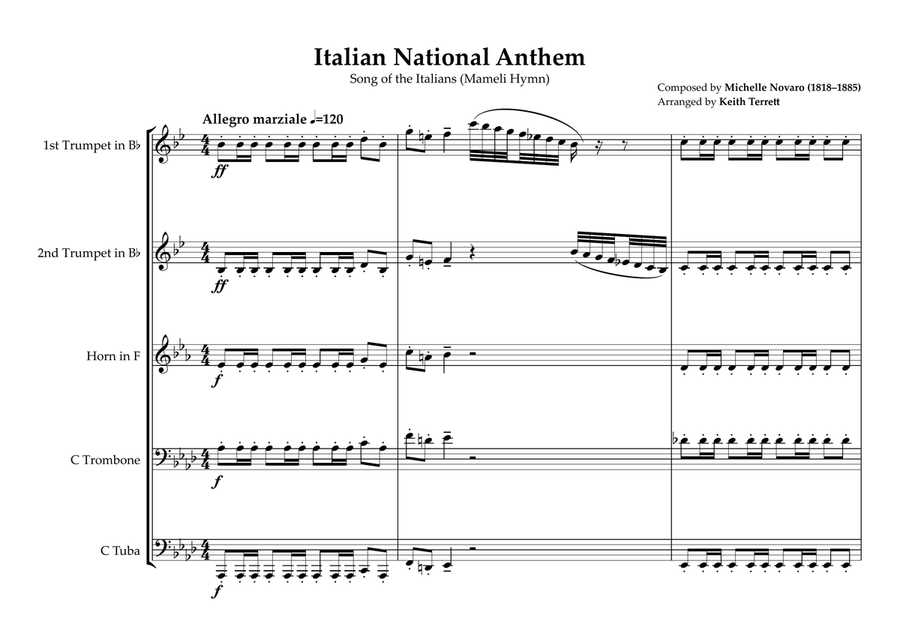 Italian National Anthem for String Orchestra (