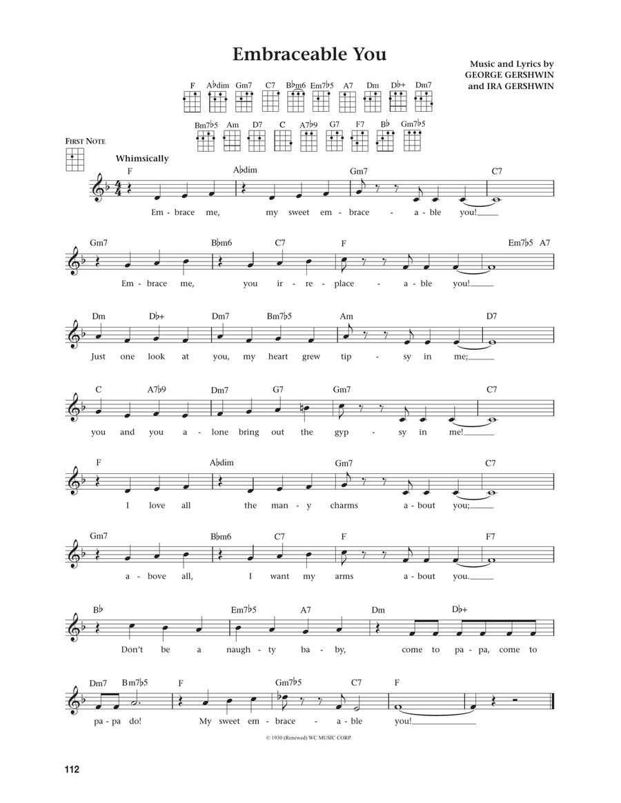 Embraceable You (from The Daily Ukulele) (arr. Jim Beloff) Ukulele scores gallery preview page 1