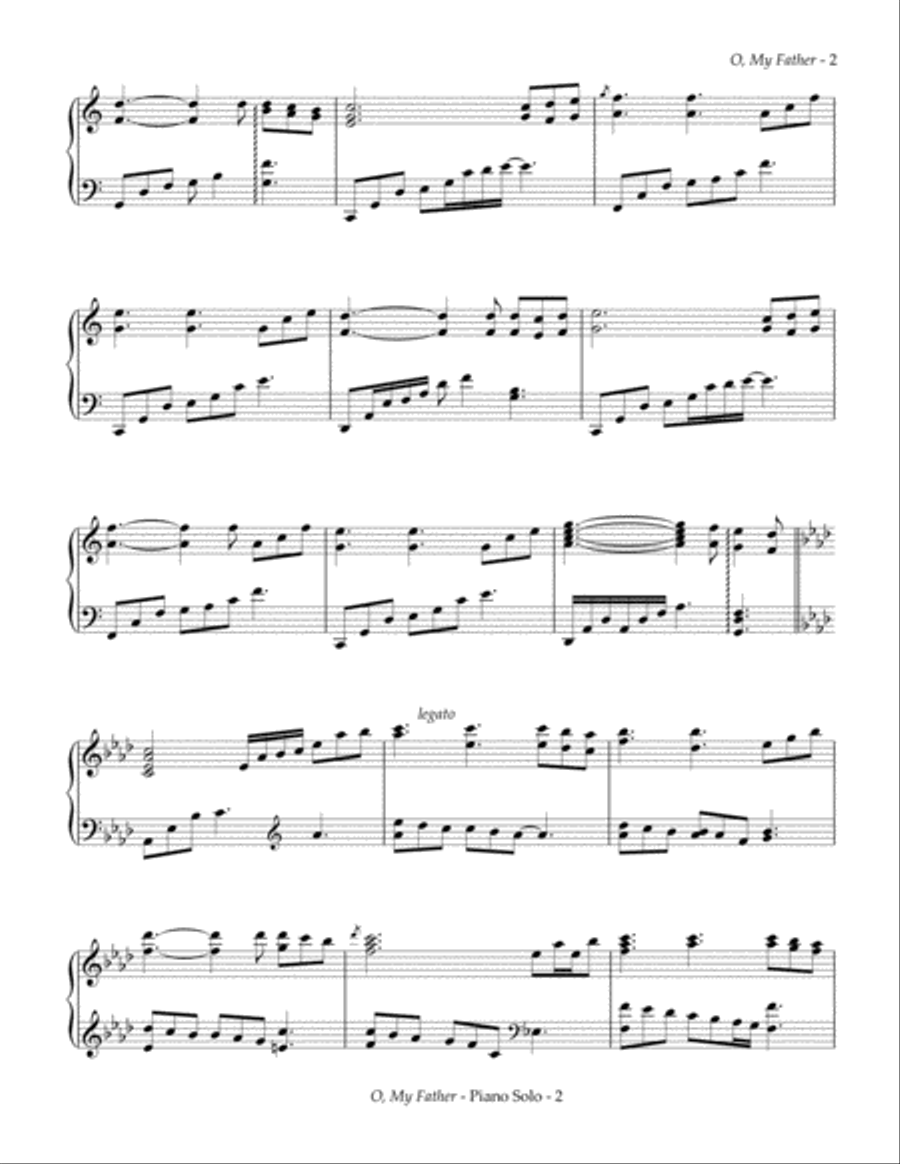 O, My Father - Piano Arrangement by Kathleen Holyoak Piano Solo scores gallery preview page 3