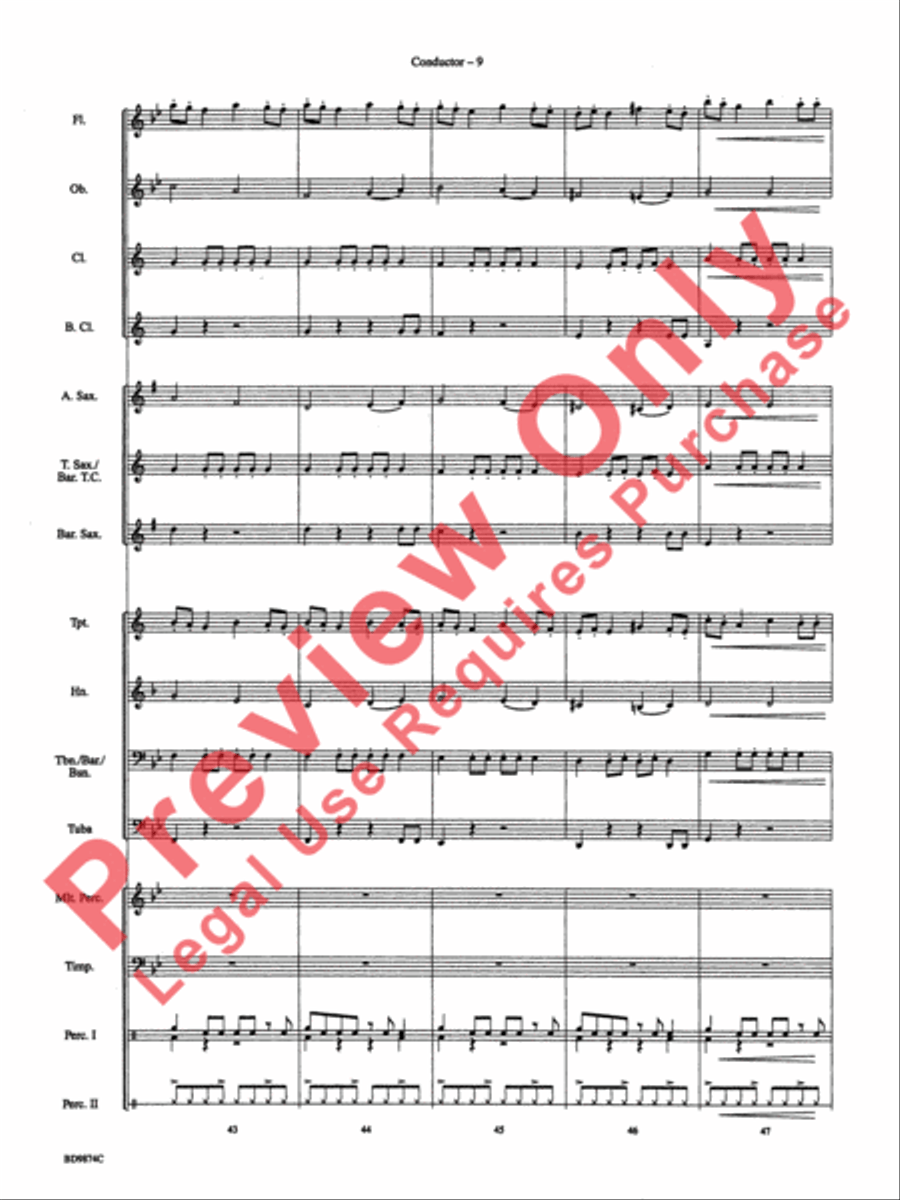 Variant on an Old English Carol Concert Band scores gallery preview page 12