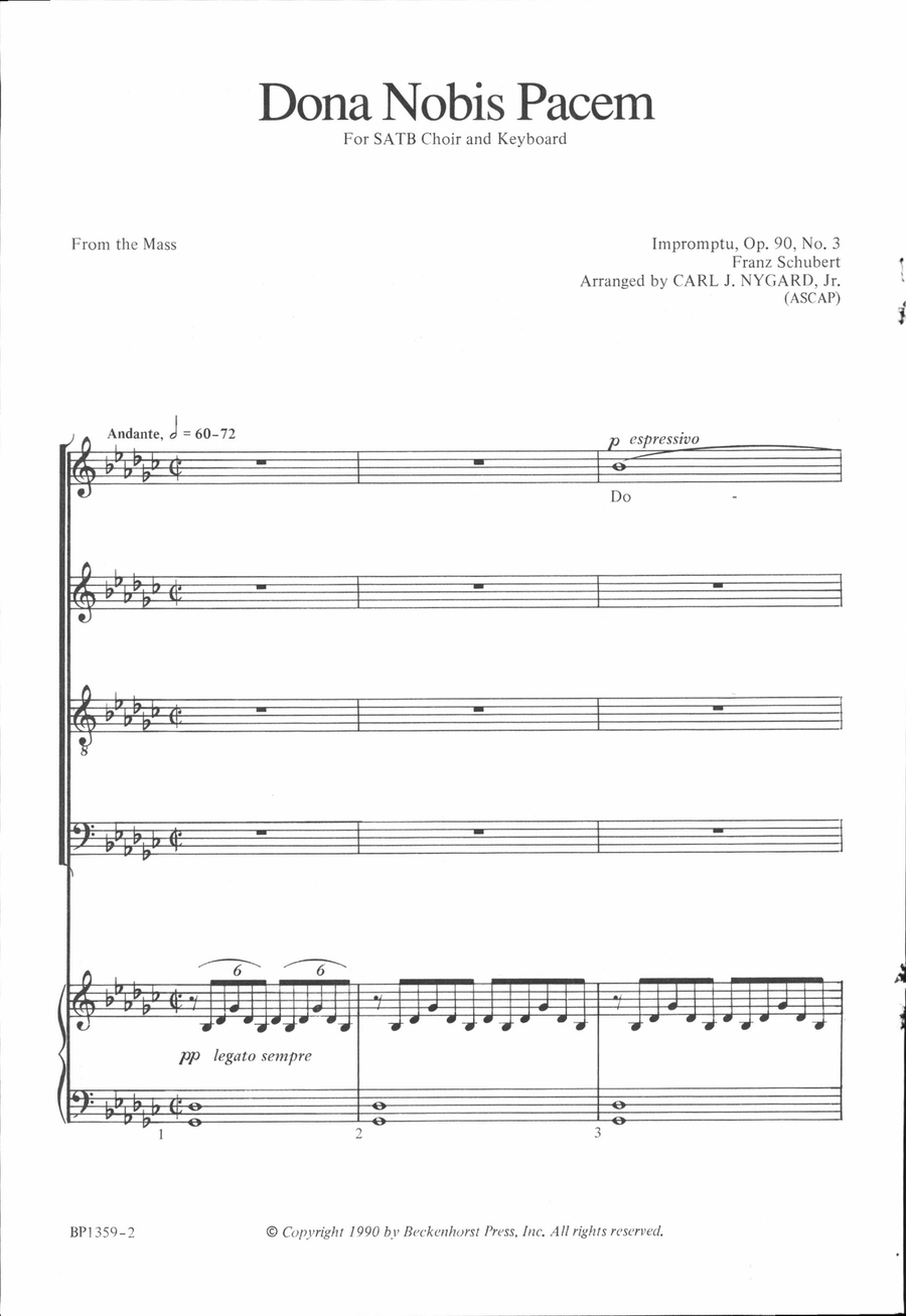 Dona Nobis Pacem - Nygard 4-Part scores gallery preview page 2