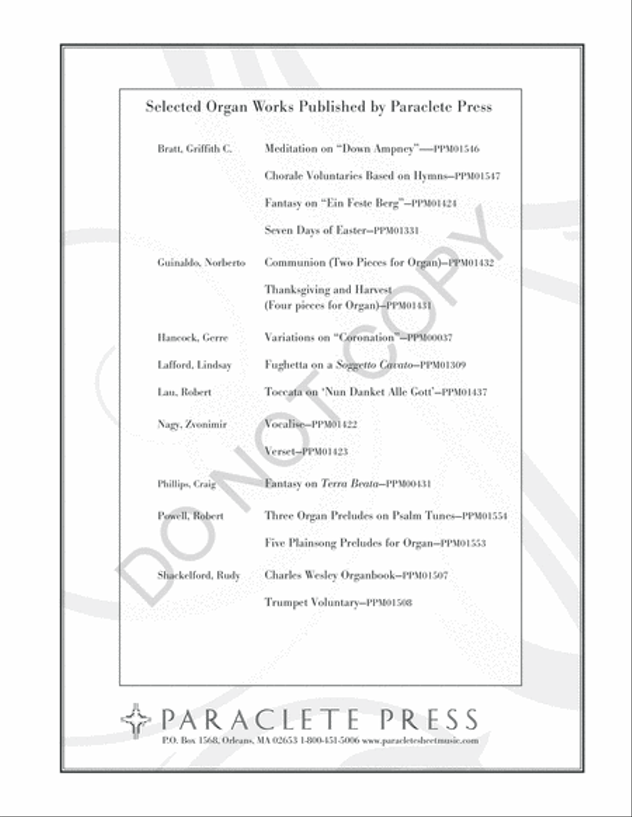 An Evocation of Urbs beata Jerusalem Organ scores gallery preview page 12