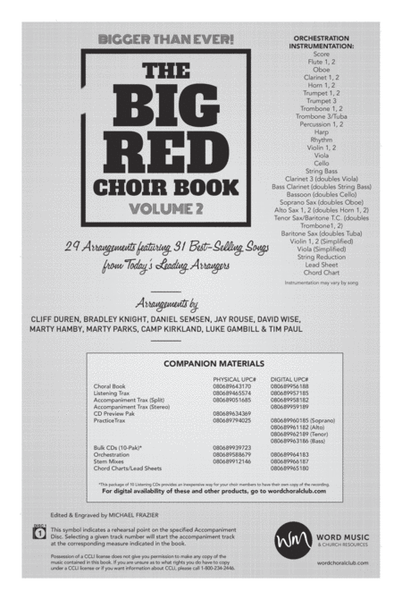 The Big Red Choir Book, Volume 2 - Choral Book