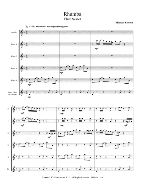Rhumba for Flute Choir