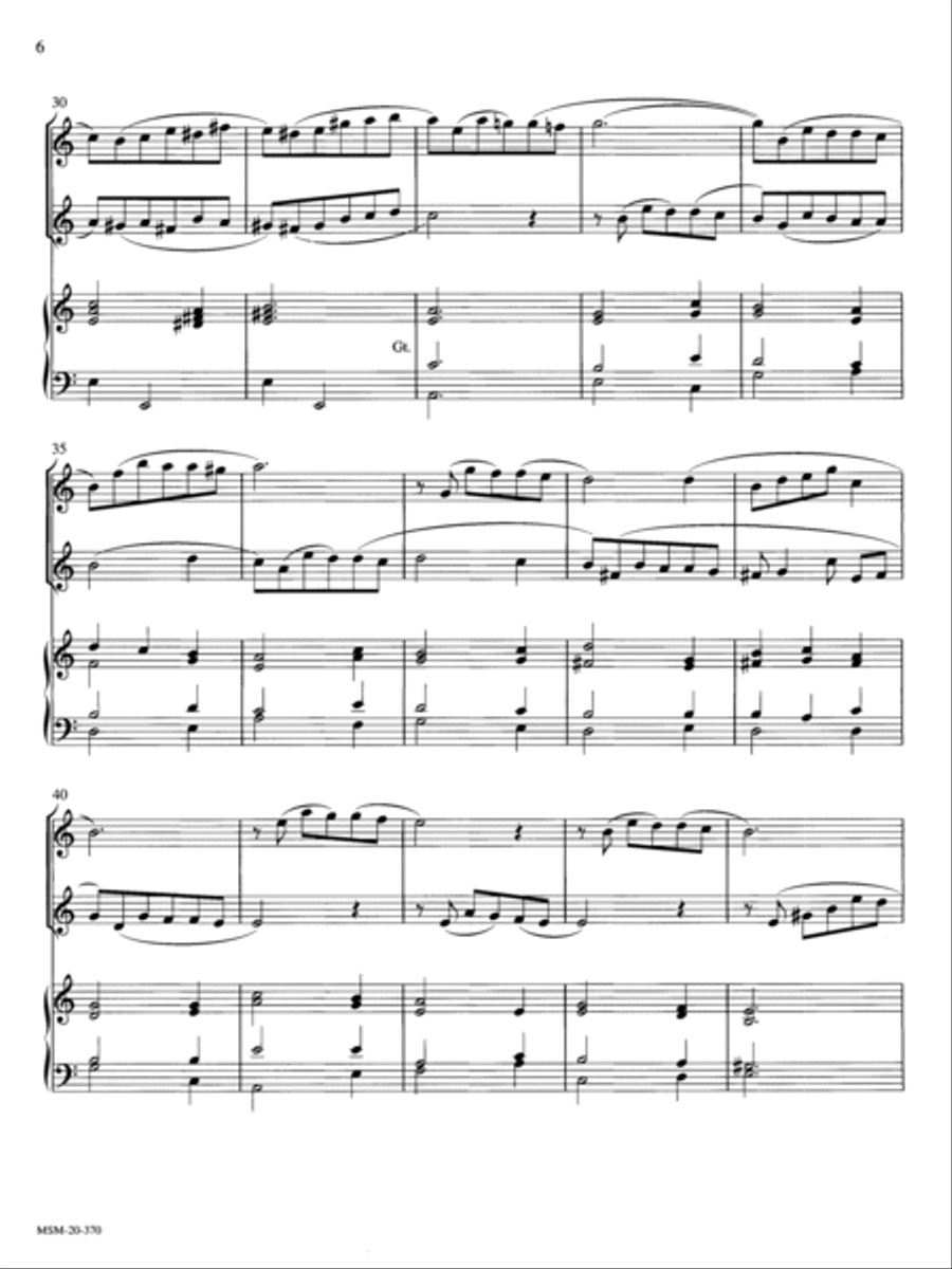 Two Lenten Hymns for Flute, Oboe and Organ Flute scores gallery preview page 6