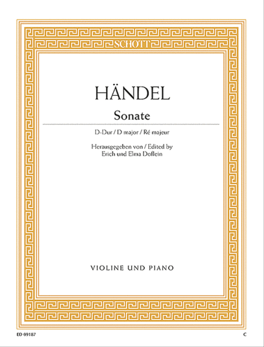 Sonata No. 13 in D Major Violin Solo scores gallery preview page 1