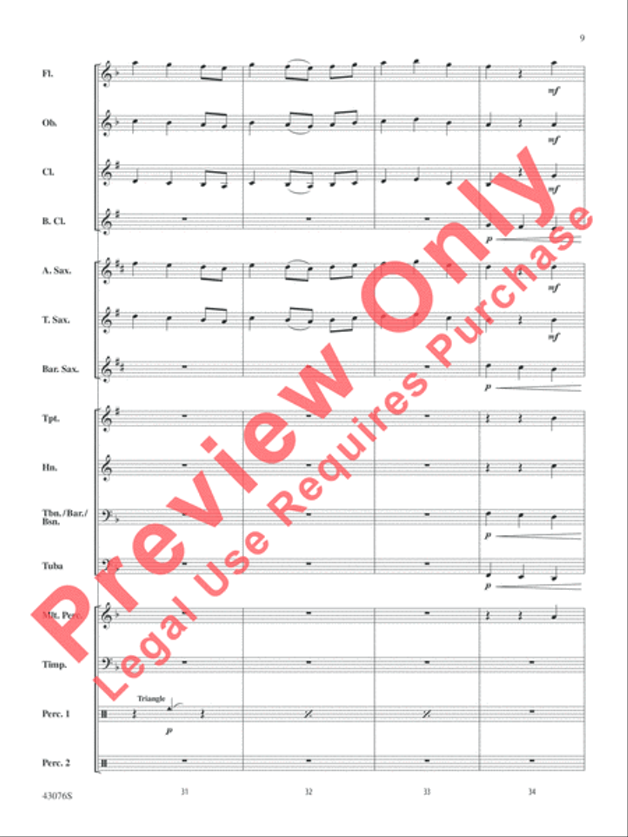 Las Mañanitas Concert Band scores gallery preview page 10