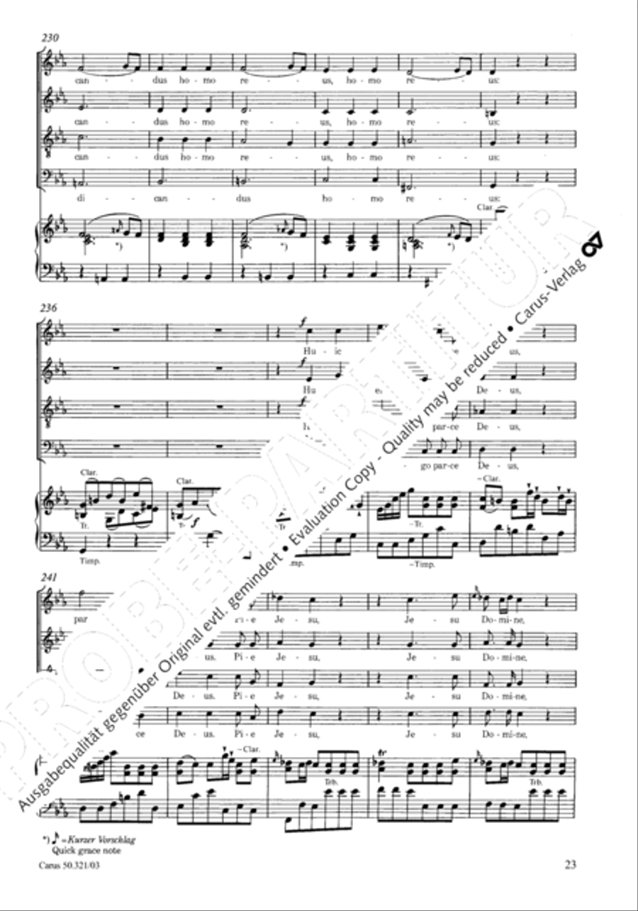 Requiem in C minor 4-Part scores gallery preview page 30
