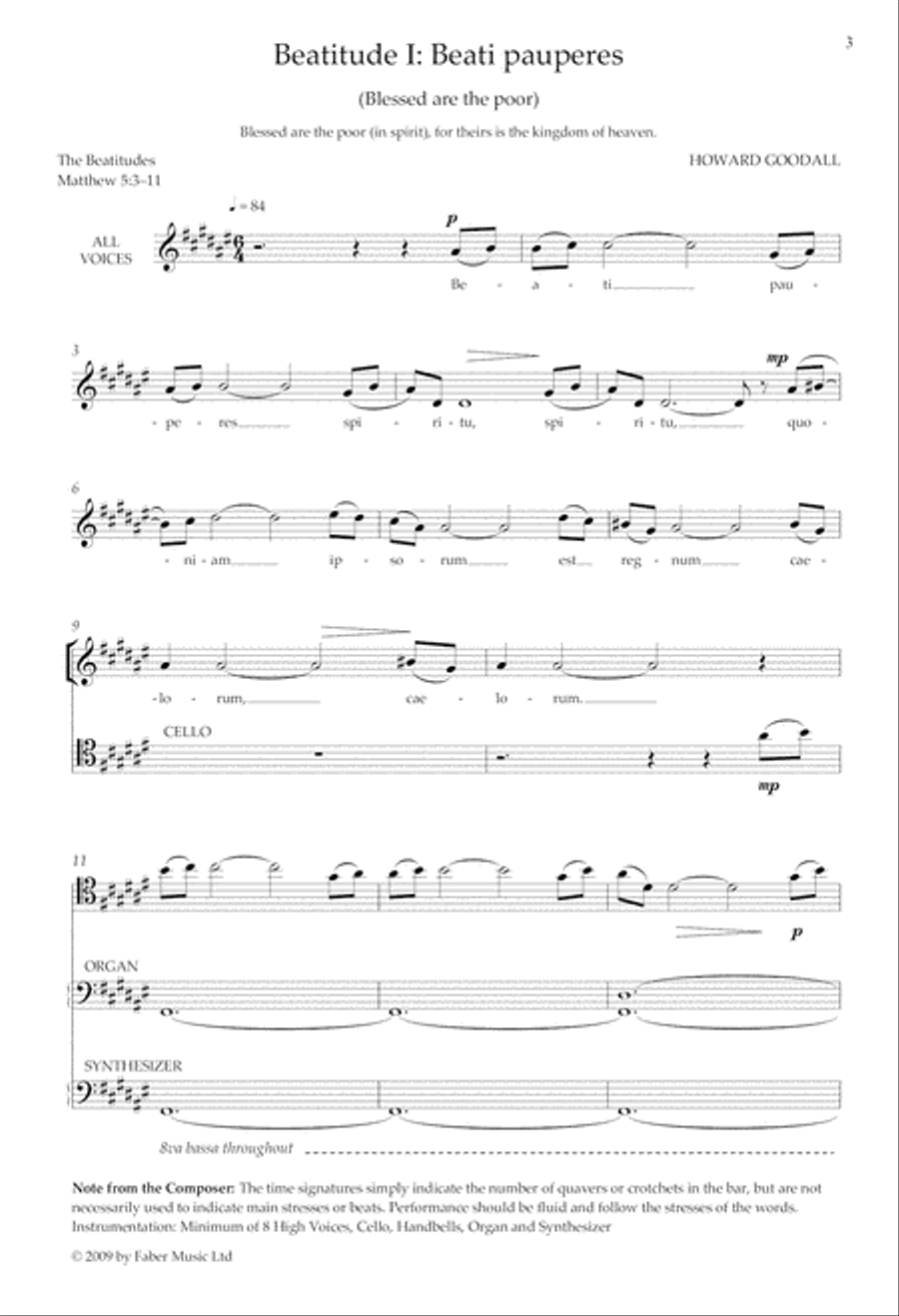 Beatitude I: Beati pauperes (Blessed are the poor) SSA scores gallery preview page 2