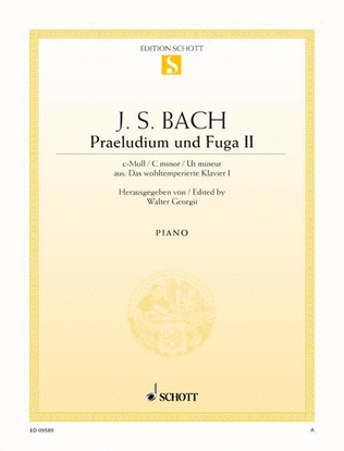 Book cover for Prelude II and Fugue II C minor, BWV 847